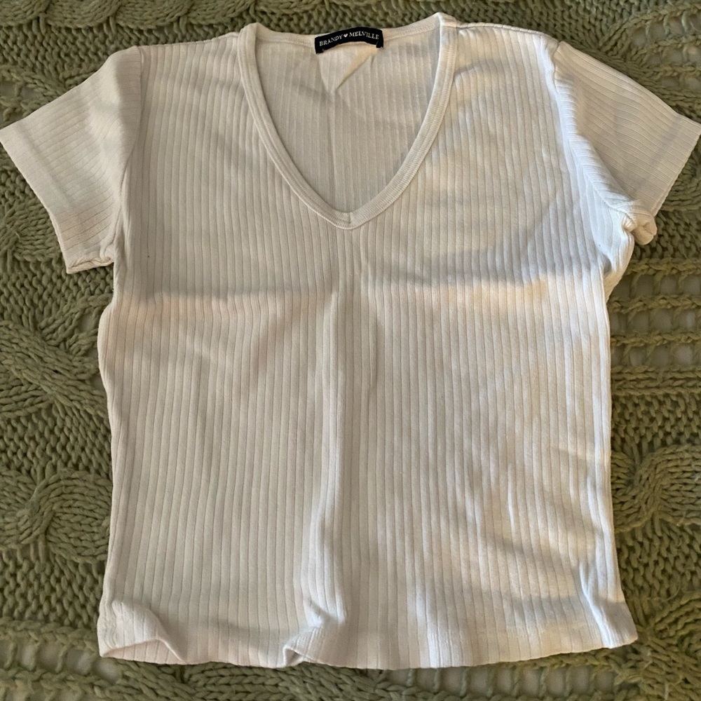 brandy melville white t shirt